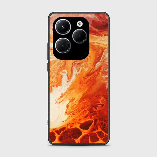 Infinix Hot 40 Pro Cover- Mystic Marble Series - HQ Ultra Shine Premium Infinity Glass Soft Silicon Borders Case