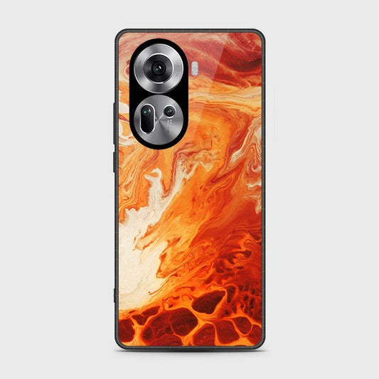 Oppo Reno 11 5G Cover- Mystic Marble Series - HQ Ultra Shine Premium Infinity Glass Soft Silicon Borders Case