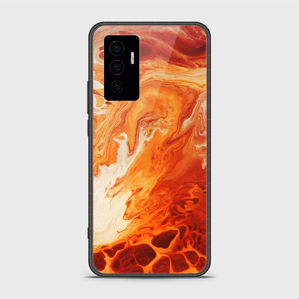 Vivo V23e 5G Cover- Mystic Marble Series - HQ Ultra Shine Premium Infinity Glass Soft Silicon Borders Case (Fast Delivery)