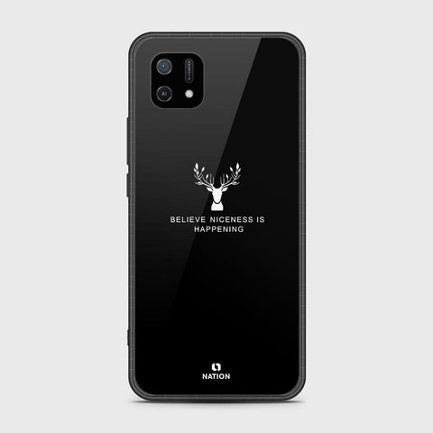 Oppo A16e Cover- Nice Series - HQ Ultra Shine Premium Infinity Glass Soft Silicon Borders Case (Fast Delivery)