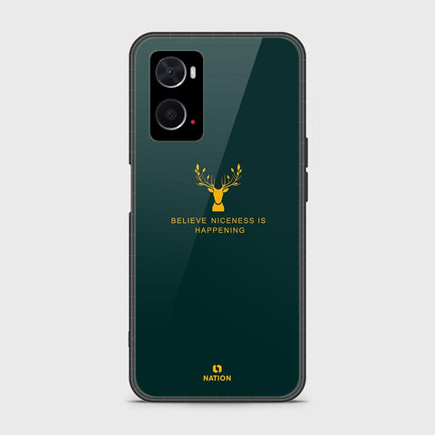 Oppo A76 Cover- Nice Series - D278 - HQ Ultra Shine Premium Infinity Glass Soft Silicon Borders Case ( Fast Delivery )