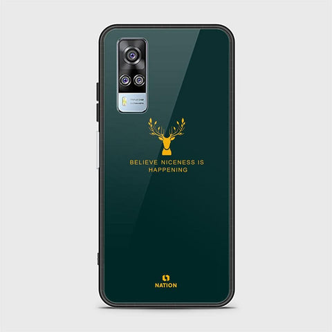 Vivo Y51 (2020 December) Cover - Nice Series - D14 - HQ Ultra Shine Premium Infinity Glass Soft Silicon Borders Case ( Fast Delivery )