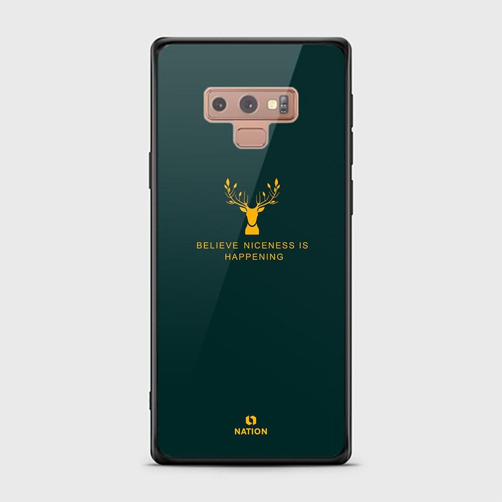 Samsung Galaxy Note 9 Cover - Nice Series -D39  - HQ Ultra Shine Premium Infinity Glass Soft Silicon Borders Case( Fast Delivery )
