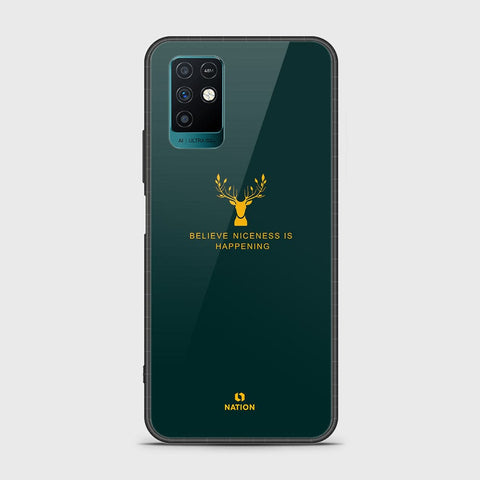 Infinix Note 10 Cover- Nice Series - D8 -HQ Ultra Shine Premium Infinity Glass Soft Silicon Borders Case ( Fast Delivery )