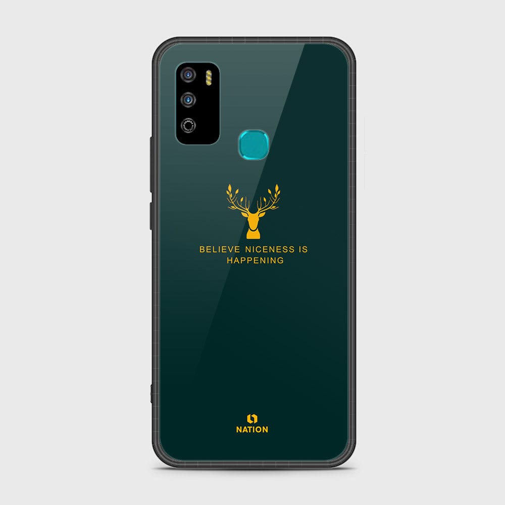 Infinix Hot 9 Play Cover- Nice Series - ( D5 ) HQ Ultra Shine Premium Infinity Glass Soft Silicon Borders Case ( Fast Delivery )