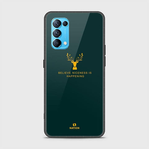 Oppo Reno 5 4G Cover - Nice Series - D290 - HQ Ultra Shine Premium Infinity Glass Soft Silicon Borders Case ( Fast Delivery )