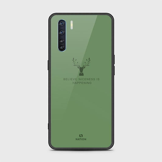 Oppo A91 Cover - Nice Series - HQ Ultra Shine Premium Infinity Glass Soft Silicon Borders Case (Fast Delivery)
