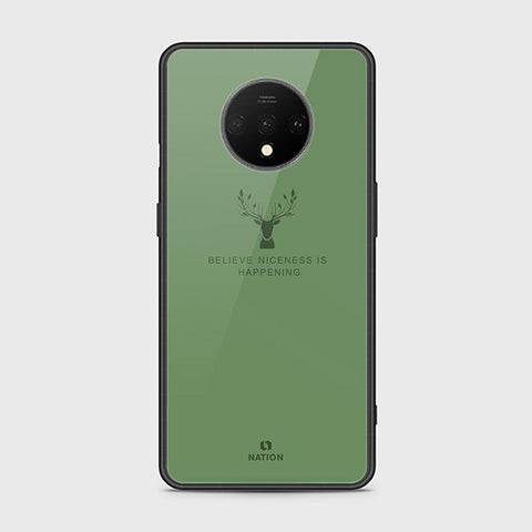 OnePlus 7T Cover - Nice Series - D59 -HQ Ultra Shine Premium Infinity Glass Soft Silicon Borders Case ( Fast Delivery )
