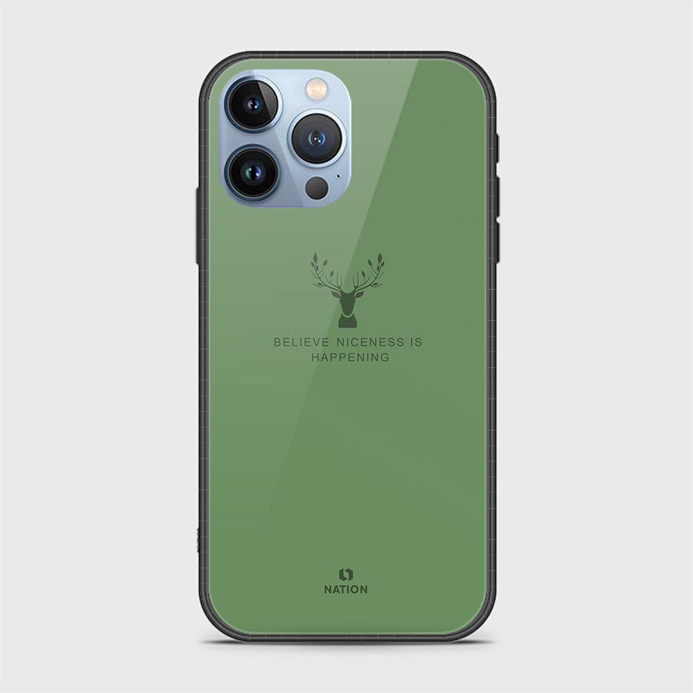 iPhone 14 Pro Max Cover- Nice Series -D40 - HQ Ultra Shine Premium Infinity Glass Soft Silicon Borders Case ( Fast Delivery )