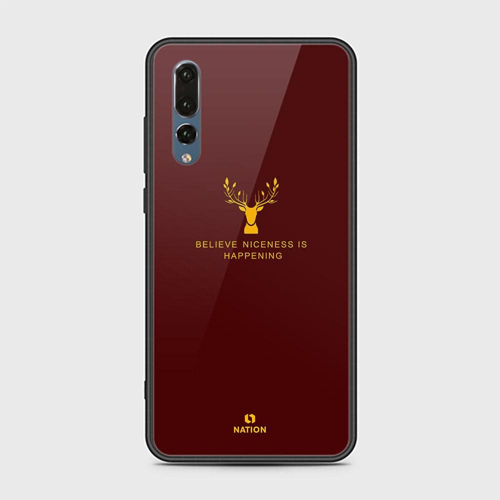 Huawei P20 Pro Cover - Nice Series - D39 - HQ Ultra Shine Premium Infinity Glass Soft Silicon Borders Case ( Fast Delivery )