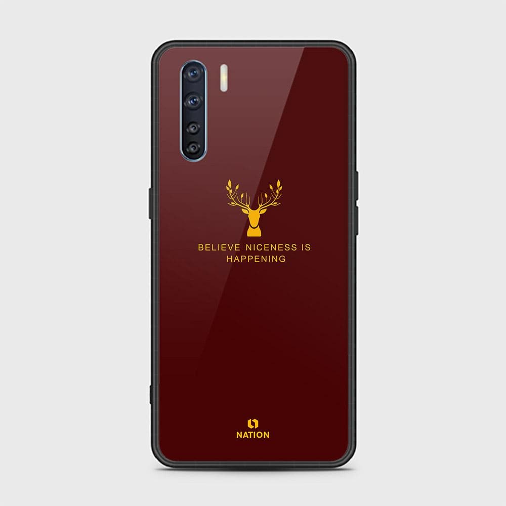 Oppo Reno 3 Cover - Nice Series - D40 - HQ Ultra Shine Premium Infinity Glass Soft Silicon Borders Case ( Fast Delivery )