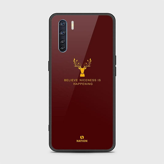 Oppo A91 Cover - Nice Series - D23 - HQ Ultra Shine Premium Infinity Glass Soft Silicon Borders Case ( Fast Delivery )