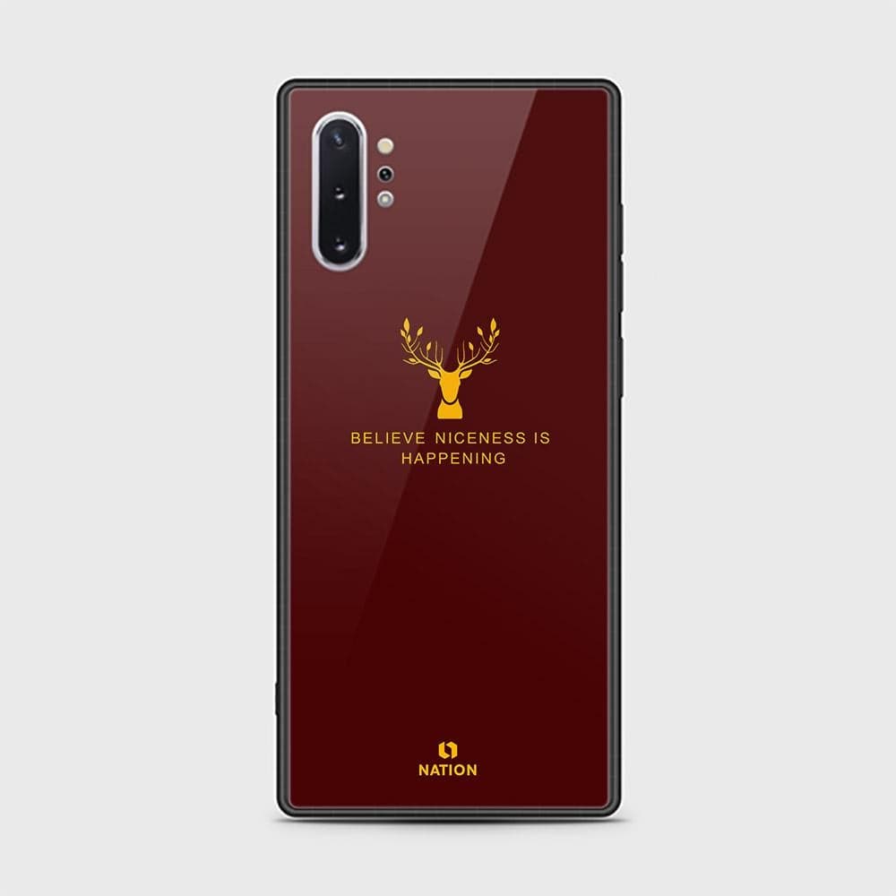 Samsung Galaxy Note 10 Plus Cover - Nice Series - D38 - HQ Ultra Shine Premium Infinity Glass Soft Silicon Borders Case ( Fast Delivery )
