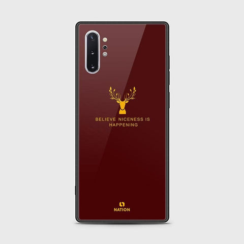 Samsung Galaxy Note 10 Plus Cover - Nice Series - D38 - HQ Ultra Shine Premium Infinity Glass Soft Silicon Borders Case ( Fast Delivery )