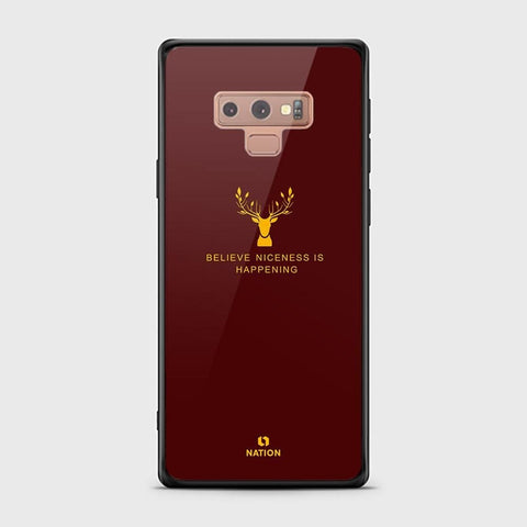 Samsung Galaxy Note 9 Cover - Nice Series - D38 - HQ Ultra Shine Premium Infinity Glass Soft Silicon Borders Case ( Fast Delivery )