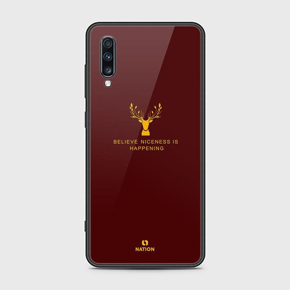 Samsung Galaxy A70s Cover - Nice Series - HQ Ultra Shine Premium Infinity Glass Soft Silicon Borders Case (Fast Delivery)