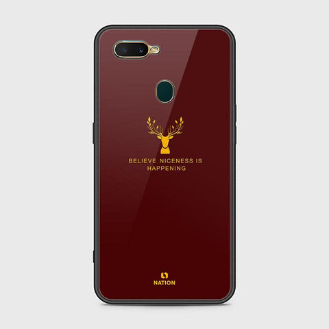 Oppo A12 Cover - Nice Series - D14 -HQ Ultra Shine Premium Infinity Glass Soft Silicon Borders Case ( Fast Delivery )