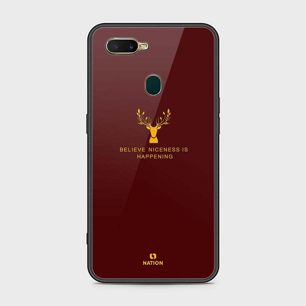 Oppo A12 Cover - Nice Series - D40 - HQ Ultra Shine Premium Infinity Glass Soft Silicon Borders Case ( fast Delivery )