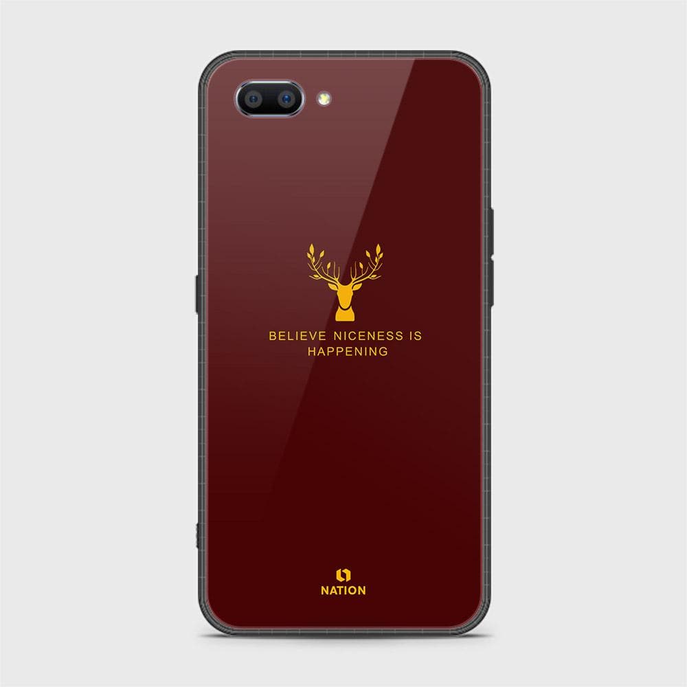 Oppo A3s - Nice Series - D12 - HQ Ultra Shine Premium Infinity Glass Soft Silicon Borders Case ( Fast Delivery )