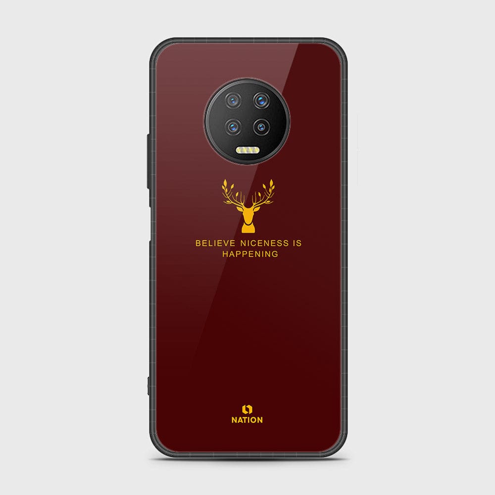 Infinix Note 7 Cover- Nice Series - HQ Ultra Shine Premium Infinity Glass Soft Silicon Borders Case (Fast Delivery)
