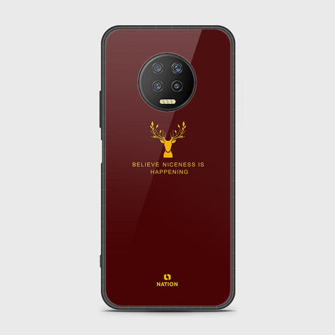 Infinix Note 7 Cover- Nice Series - HQ Ultra Shine Premium Infinity Glass Soft Silicon Borders Case (Fast Delivery)