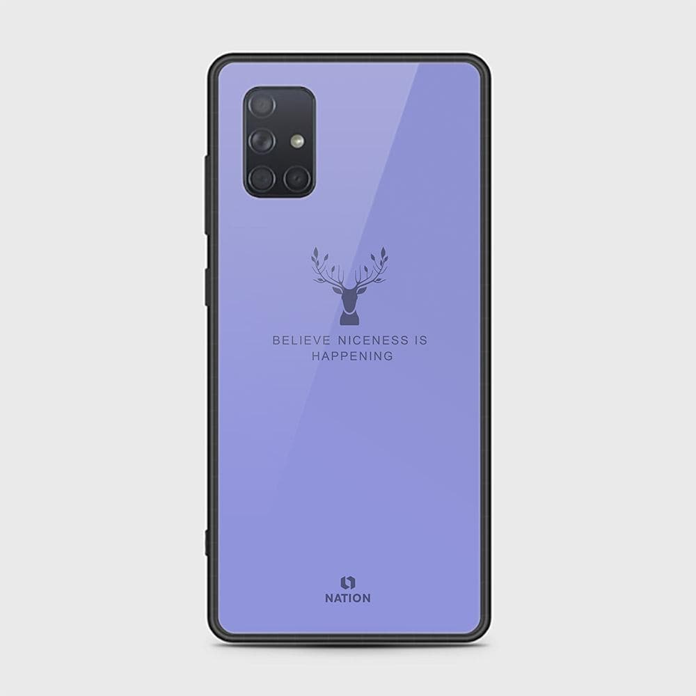 Samsung Galaxy A71 Cover - Nice Series - D31 - HQ Ultra Shine Premium Infinity Glass Soft Silicon Borders Case ( Fast Delivery )