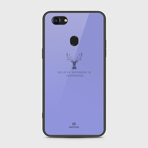 Oppo F5 Cover - Nice Series - D318- HQ Ultra Shine Premium Infinity Glass Soft Silicon Borders Case ( Fast Delivery )