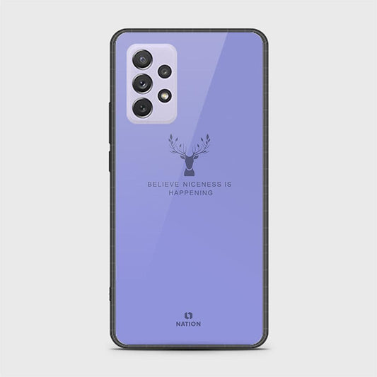 Samsung Galaxy A72 Cover - Nice Series - D35 - HQ Ultra Shine Premium Infinity Glass Soft Silicon Borders Case ( Fast Delivery )