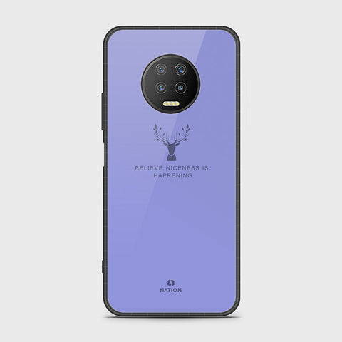 Infinix Note 7 Cover- Nice Series - HQ Ultra Shine Premium Infinity Glass Soft Silicon Borders Case (Fast Delivery)