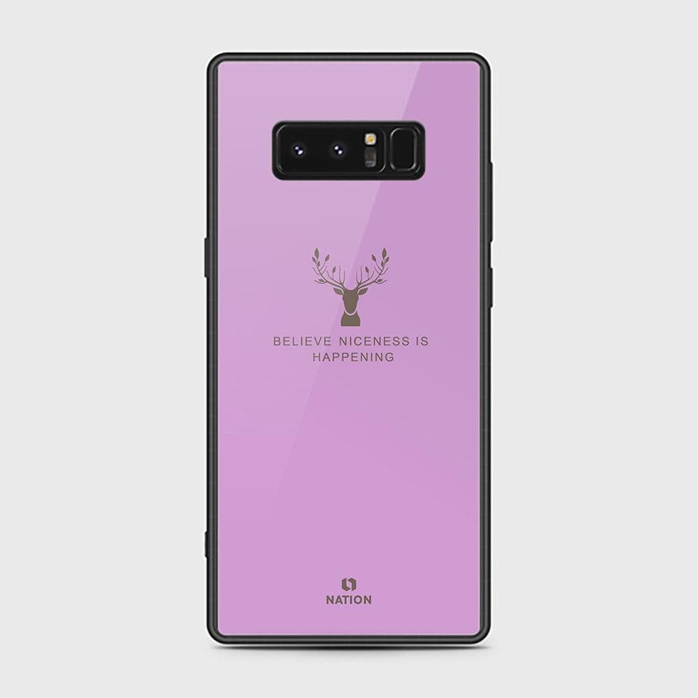Samsung Galaxy Note 8 Cover - Nice Series - HQ Ultra Shine Premium Infinity Glass Soft Silicon Borders Case ( Fast Delivery )