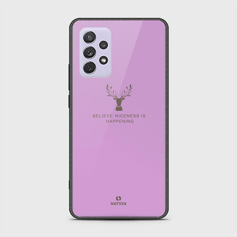 Samsung Galaxy A72 Cover - Nice Series - D29 - HQ Ultra Shine Premium Infinity Glass Soft Silicon Borders Case ( Fast Delivery )