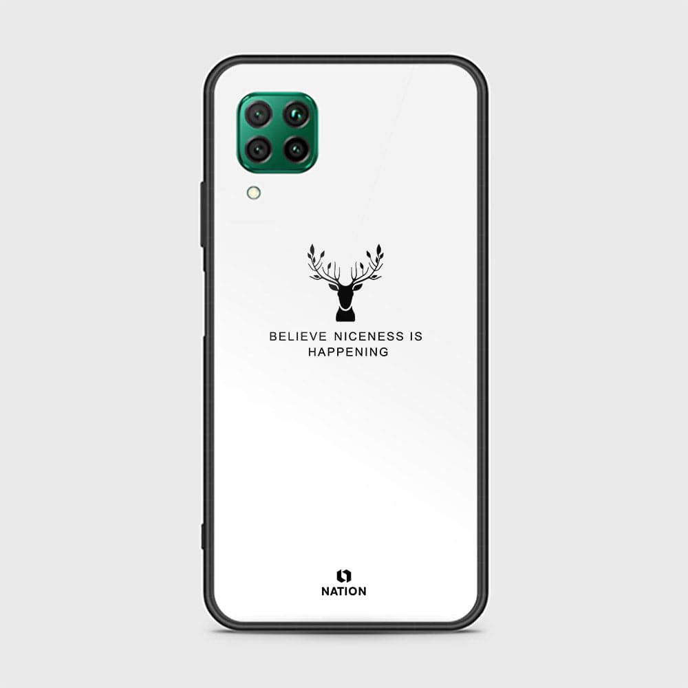 Huawei P40 Lite Cover - Nice Series - D16 - HQ Ultra Shine Premium Infinity Glass Soft Silicon Borders Case ( Fast Delivery )