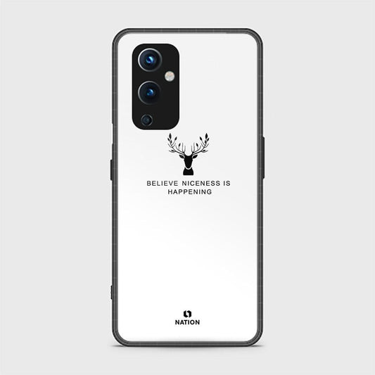 OnePlus 9 Cover - Nice Series - Design 19 - HQ Ultra Shine Premium Infinity Glass Soft Silicon Borders Case (Fast Delivery)