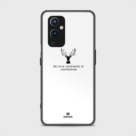 OnePlus 9 Cover - Nice Series - Design 19 - HQ Ultra Shine Premium Infinity Glass Soft Silicon Borders Case (Fast Delivery)