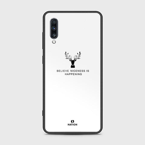 Samsung Galaxy A70s Cover - Nice Series - D10 - HQ Ultra Shine Premium Infinity Glass Soft Silicon Borders Case ( Fast Delivery )