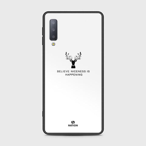 Samsung Galaxy A7 2018 Cover - Nice Series - HQ Ultra Shine Premium Infinity Glass Soft Silicon Borders Case (Fast Delivery)