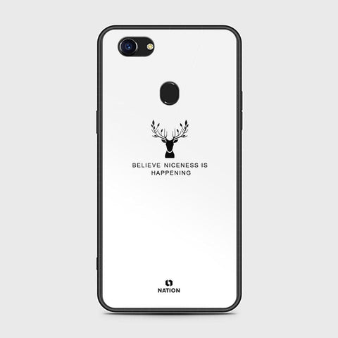 Oppo F5 Cover - Nice Series - D318- HQ Ultra Shine Premium Infinity Glass Soft Silicon Borders Case ( Fast Delivery )