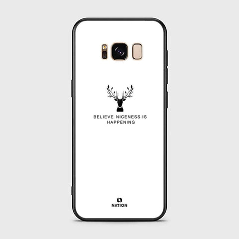 Samsung Galaxy S8 Plus Cover - Nice Series - D53 - HQ Ultra Shine Premium Infinity Glass Soft Silicon Borders Case ( Fast Delivery )