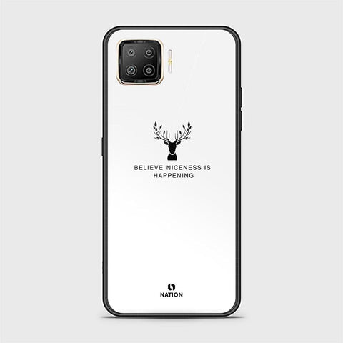 Oppo F17 Pro Cover - Nice Series - D17 - HQ Ultra Shine Premium Infinity Glass Soft Silicon Borders Case ( Fast Delivery )