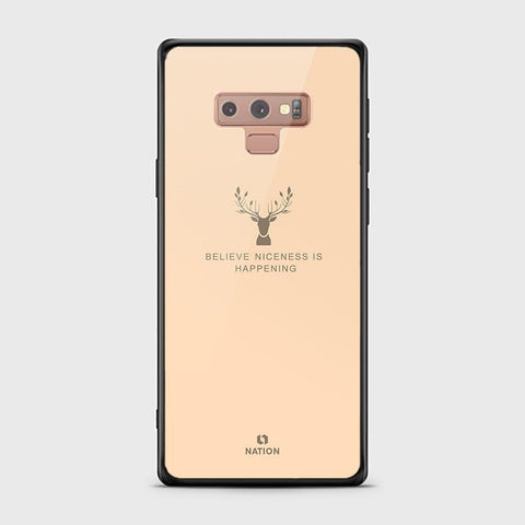 Samsung Galaxy Note 9 Cover - Nice Series - D8 - HQ Ultra Shine Premium Infinity Glass Soft Silicon Borders Case ( Fast Delivery )
