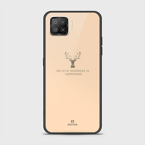 Oppo F17 Cover - Nice Series - ( D18 ) HQ Ultra Shine Premium Infinity Glass Soft Silicon Borders Case ( Fast Delivery )