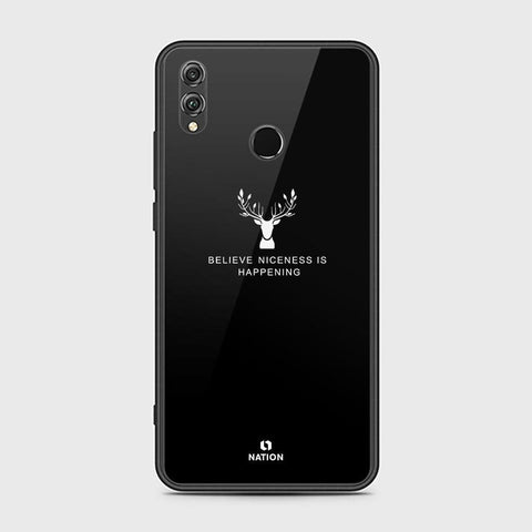 Huawei Honor 8X Cover - Nice Series - D375 - HQ Ultra Shine Premium Infinity Glass Soft Silicon Borders Case ( Fast Delivery