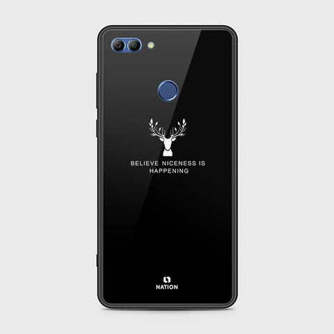 Huawei Y9 2018 Cover - Nice Series - HQ Ultra Shine Premium Infinity Glass Soft Silicon Borders Case (Fast Delivery)