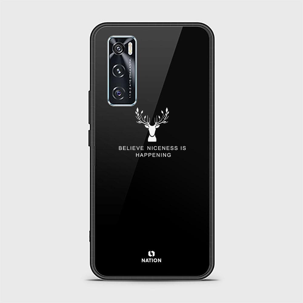 Vivo V20 SE Cover - Nice Series - D341 - HQ Ultra Shine Premium Infinity Glass Soft Silicon Borders Case ( Fast Delivery )