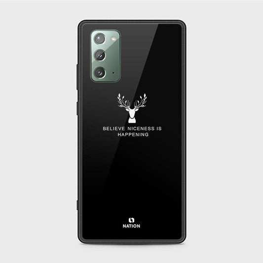 Samsung Galaxy Note 20 Cover - Nice Series - D46 - HQ Ultra Shine Premium Infinity Glass Soft Silicon Borders Case ( Fast Delivery )
