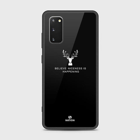 Samsung Galaxy S20 Cover - Nice Series - ( D37 ) HQ Ultra Shine Premium Infinity Glass Soft Silicon Borders Case ( Fast Delivery )