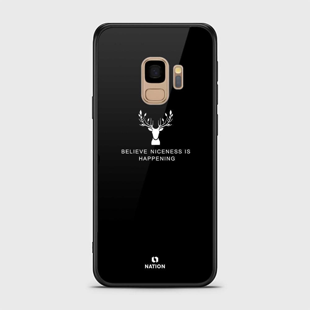 Samsung Galaxy S9 Cover - Nice Series - D41 - HQ Ultra Shine Premium Infinity Glass Soft Silicon Borders Case ( Fast Delivery )