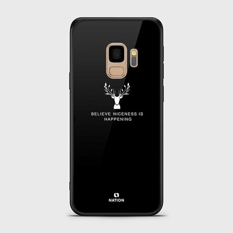 Samsung Galaxy S9 Cover - Nice Series - D41 - HQ Ultra Shine Premium Infinity Glass Soft Silicon Borders Case ( Fast Delivery )
