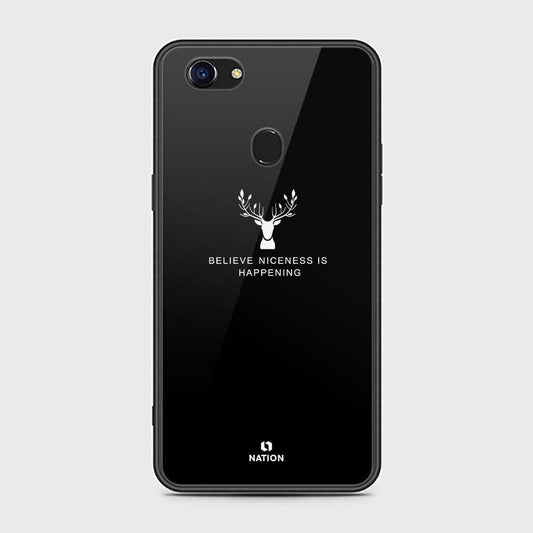 Oppo F5 Cover - Nice Series  -D388 - HQ Ultra Shine Premium Infinity Glass Soft Silicon Borders Case ( Fast Delivery )
