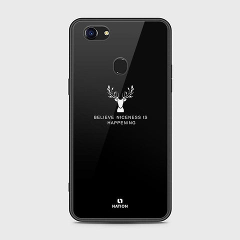 Oppo F5 Cover - Nice Series - D318- HQ Ultra Shine Premium Infinity Glass Soft Silicon Borders Case ( Fast Delivery )